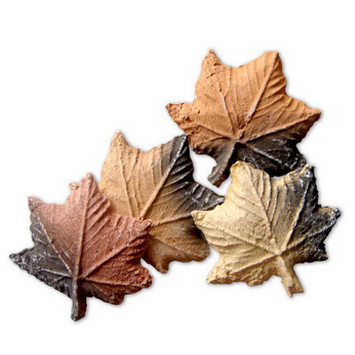 Fireplace fire pit stove bonfire  Decorative accessories Ceramic Maple Leaf  on sale fake wood beautiful