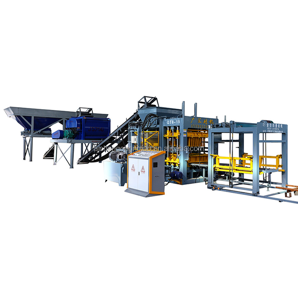 Aichen bloquera  qt8-15 automatic hollow concrete block making machine