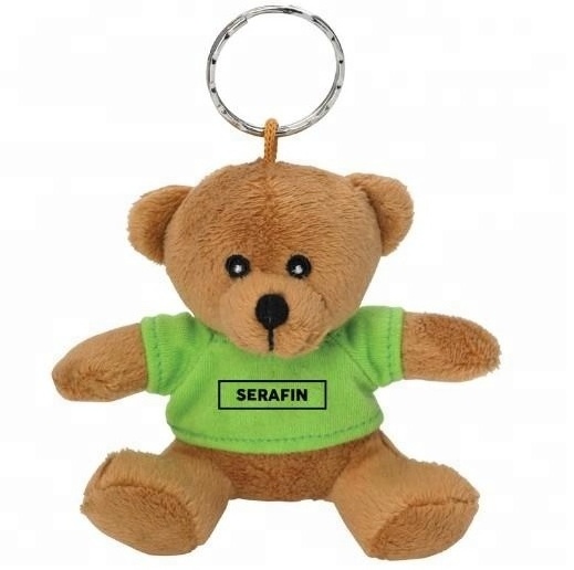 Lovely 10cm Plush Teddy Bear Keychain Toy Birthday Gift Customized Logo Promotional Items Polar Bear Teddy Bear 14 Years & up