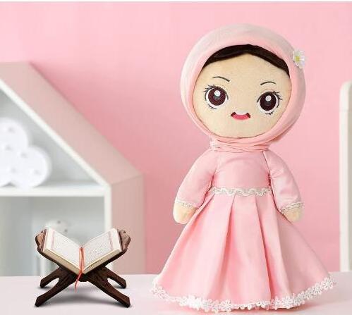 Lovey Plush Hijab Doll  Muslim and Islamic Toy 12 inches height custom accept