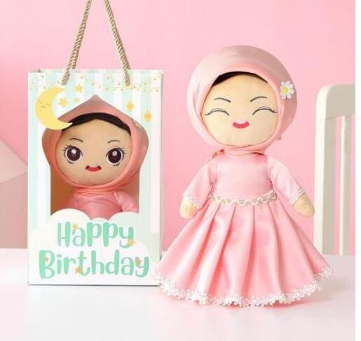 Lovey Plush Hijab Doll  Muslim and Islamic Toy 12 inches height custom accept