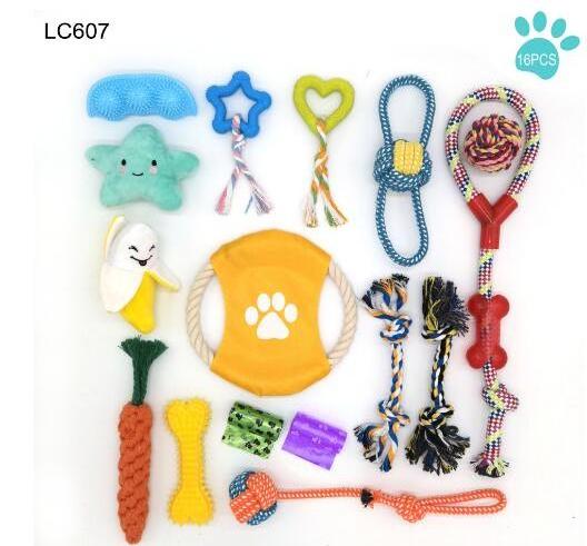 Wholesale Custom Soft Dog Cotton Rope Toy 13 Pack Pet Cat Dog Chew Toy Set For Teeth Cleaning