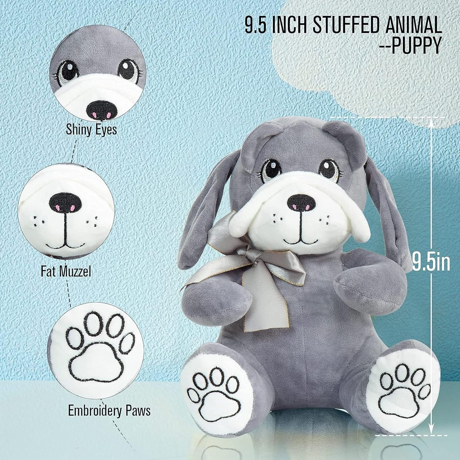 Boxer Dog Stuffed Animal, Soft Plush Puppy Dog Cuddler Toy, The Great Gifts For Kids