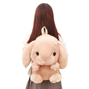 Kawaii Rabbit Plush Doll School Bag Bunny Plush Backpack for Ladies Girls Unicorn Customized Unisex Plush Toys PP Cotton 1-7days