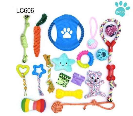 Wholesale Custom Soft Dog Cotton Rope Toy 13 Pack Pet Cat Dog Chew Toy Set For Teeth Cleaning