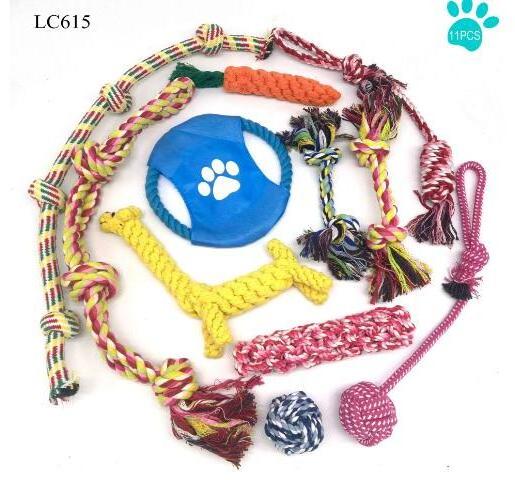 Wholesale Custom Soft Dog Cotton Rope Toy 13 Pack Pet Cat Dog Chew Toy Set For Teeth Cleaning