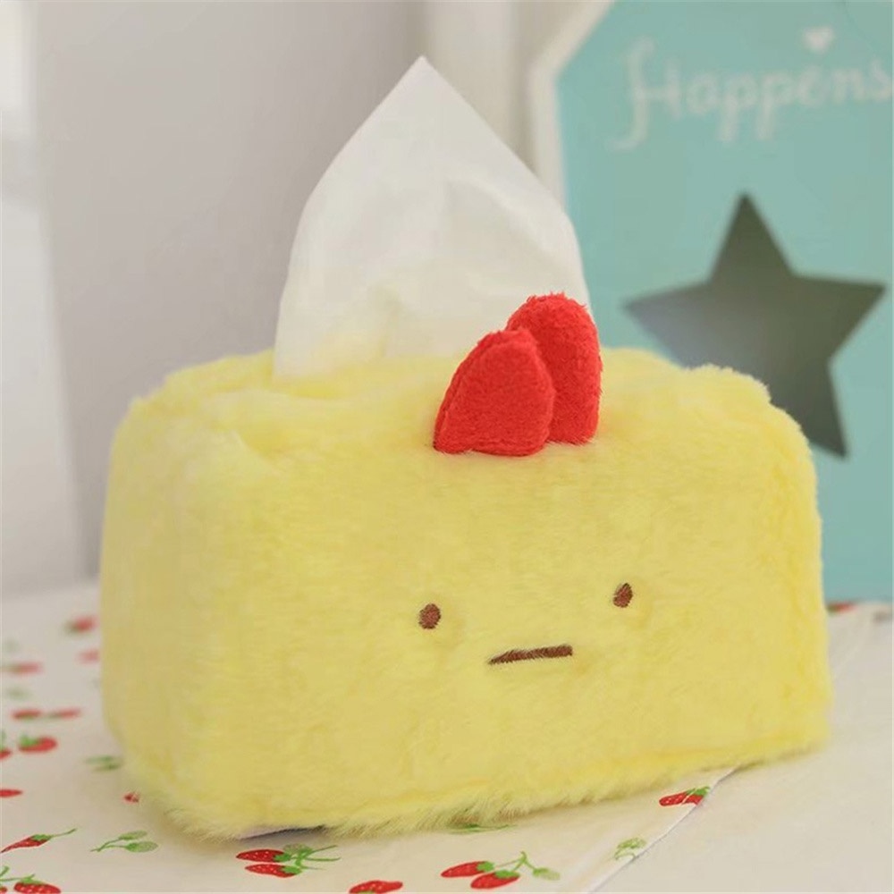 Baby safe cute soft peluches sumikko gurashi plush with napkins tissue Case