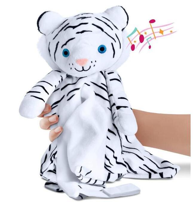 Factory comforter sleeping doudou toy/super soft cute Deer baby blanket toy for infant baby use with heartbeat sound