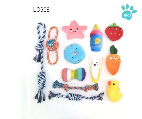 Wholesale Custom Soft Dog Cotton Rope Toy 13 Pack Pet Cat Dog Chew Toy Set For Teeth Cleaning