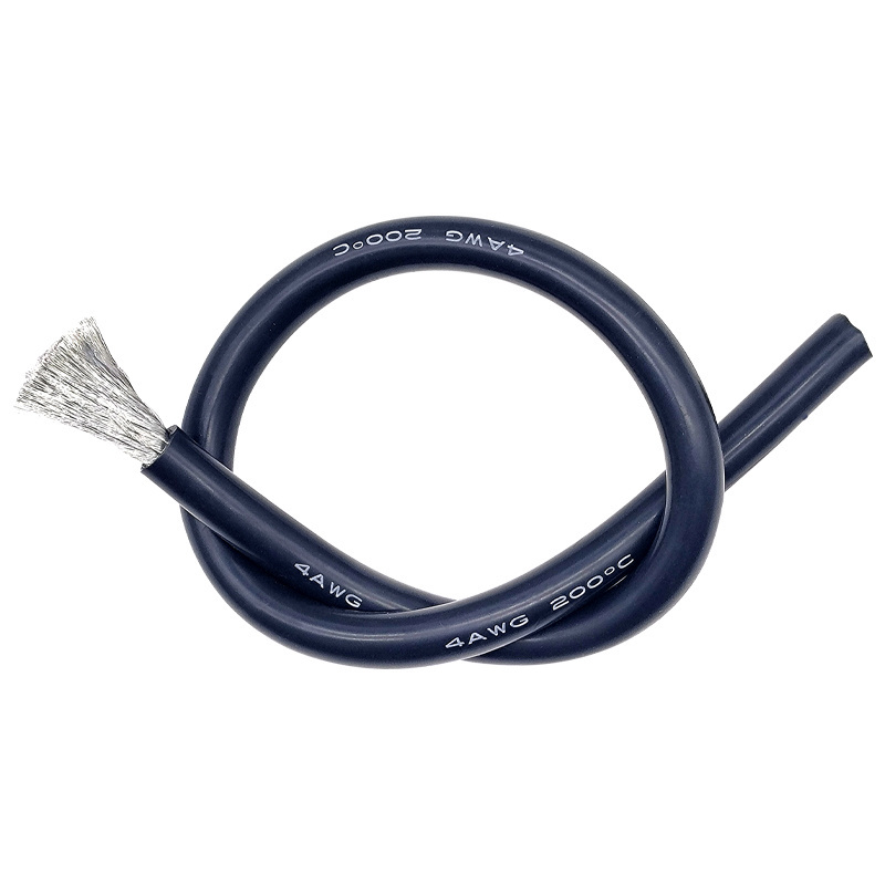 4 6 7 8 10 12 14 16 18 20 22 24 AWG Gauge High Temperature Heat Resistant Solid Copper Rubber Cable Silicone Wire