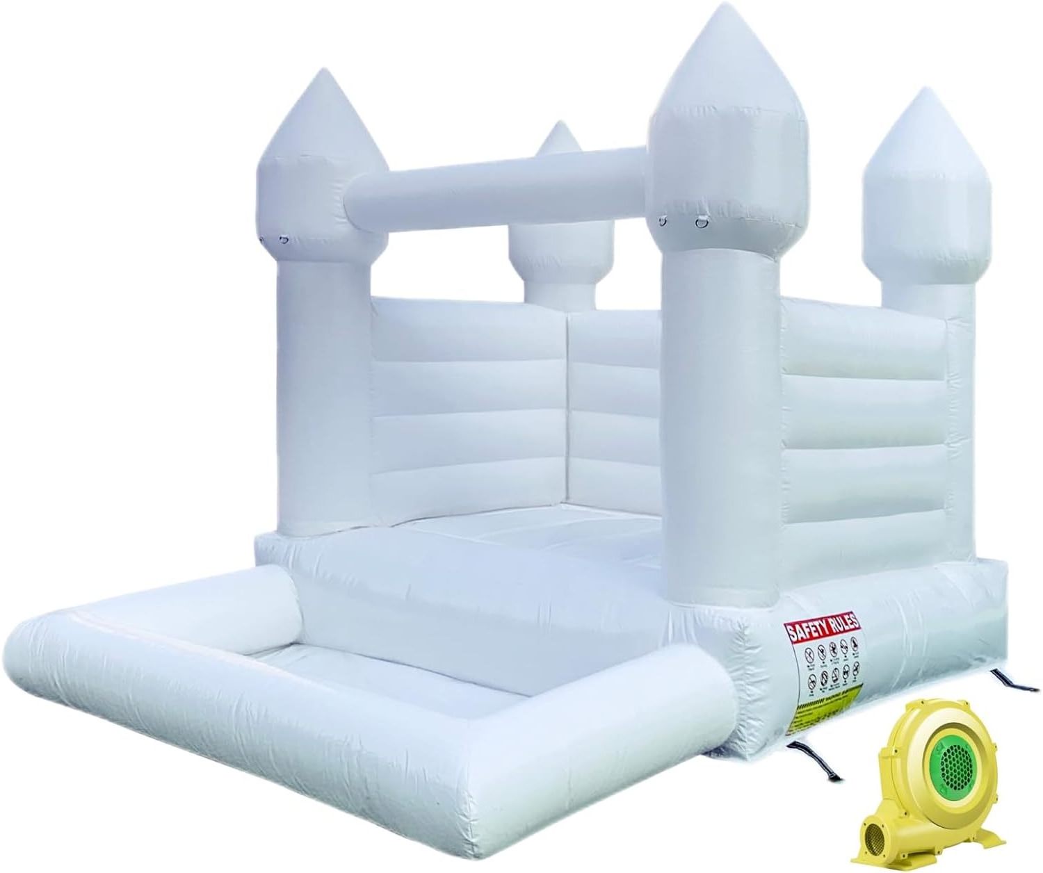 Hote sale white  Inflatable trampoline castle theme kids bounce house