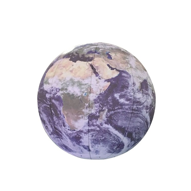 PVC Customized 3M size eight inflatable planet balloons inflatable earth with LED for decoration