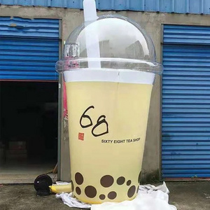 Factory price custom inflatable bottle Mascot advertising inflatables milk tea cup drink bottle for advertising