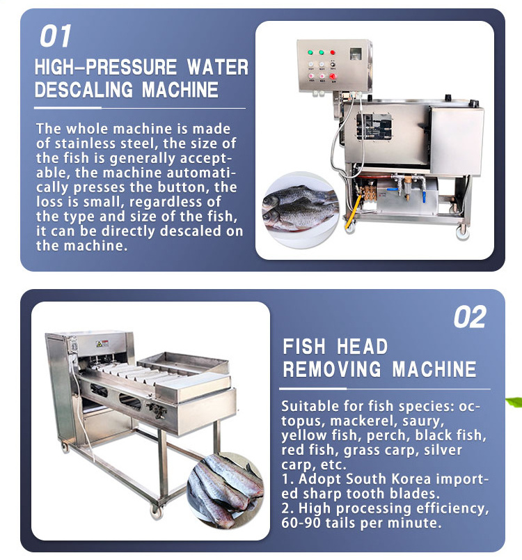 high quality Automatic fish fillet machine / fish processing line / industrial frozen fish machinery plant