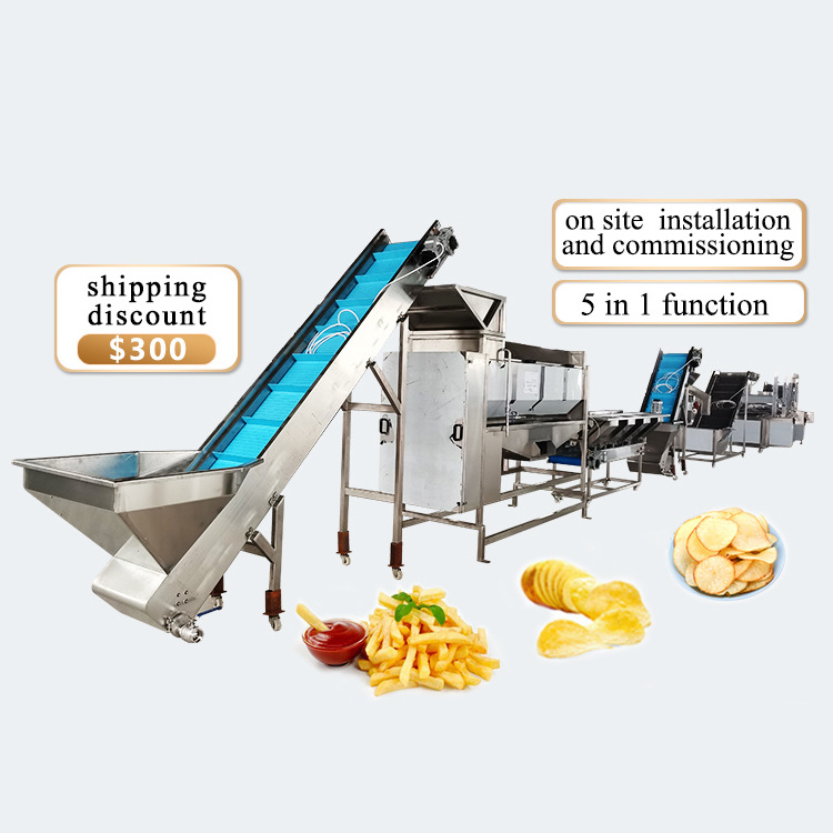 frozen french fries machine kfc chicken frying french fries cutting machine bugle chips fried machine