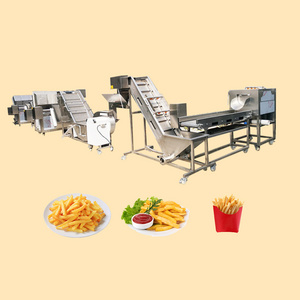 Automatic Production Line French Fries Making Machine / Fried Potato Chips Production Line /  Frozen Fries Processing plant