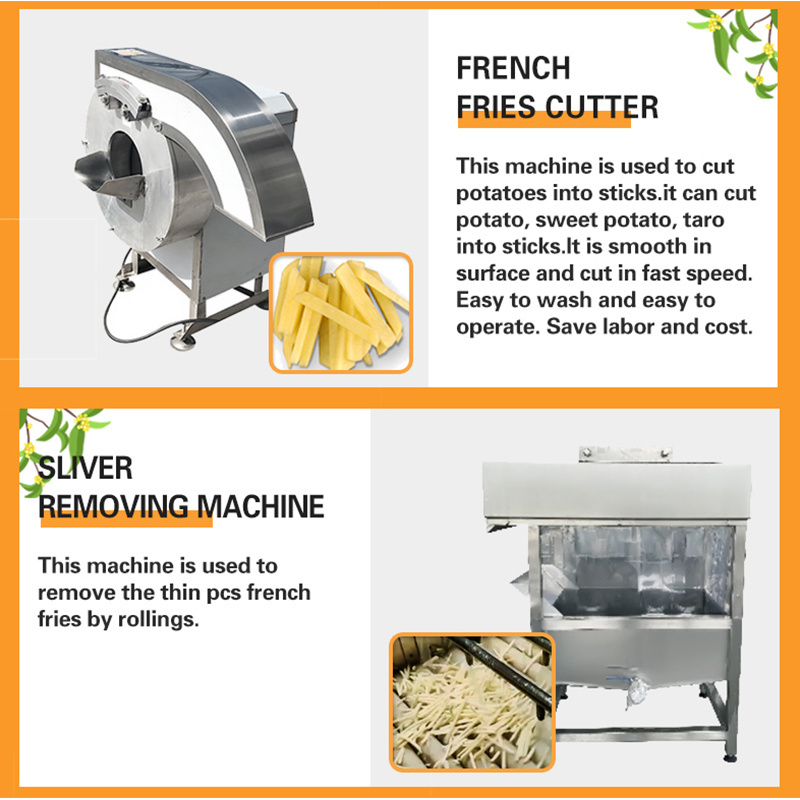 frozen french fries machine kfc chicken frying french fries cutting machine bugle chips fried machine