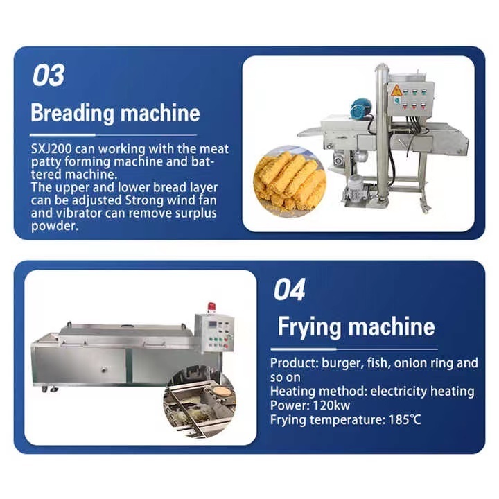 automatic chicken nuggets making forming making machine price production line