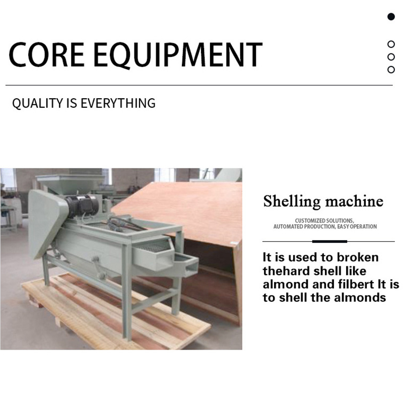 Full automatic caramelized pine nut cashew nuts roasting shelling breaking crushing making processing machines line