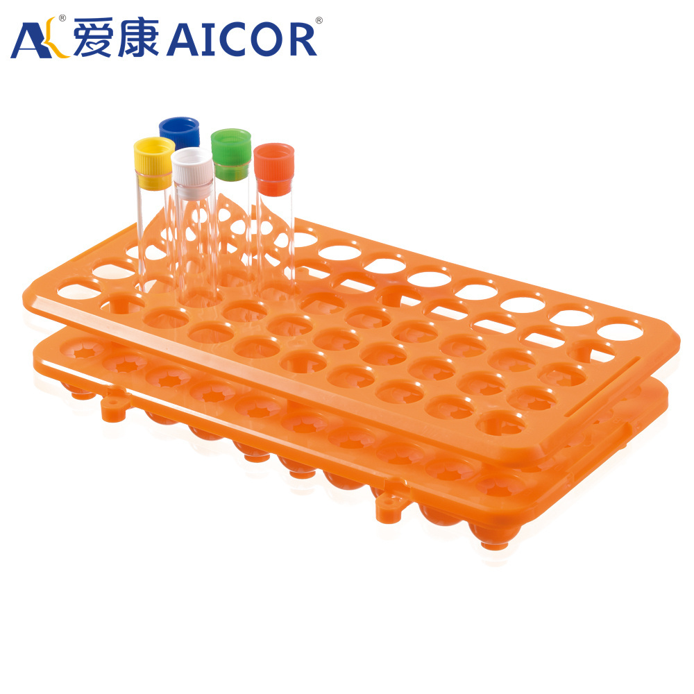 Laboratory Multipurpose Orange 50-Well Test Tube Rack 50 Holes Plastic centrifuge tube rack Test Tube Holders