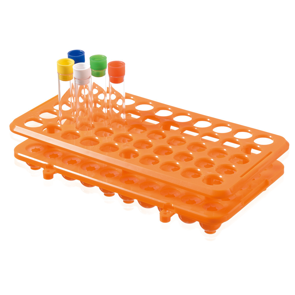 Laboratory Multipurpose Orange 50-Well Test Tube Rack 50 Holes Plastic centrifuge tube rack Test Tube Holders