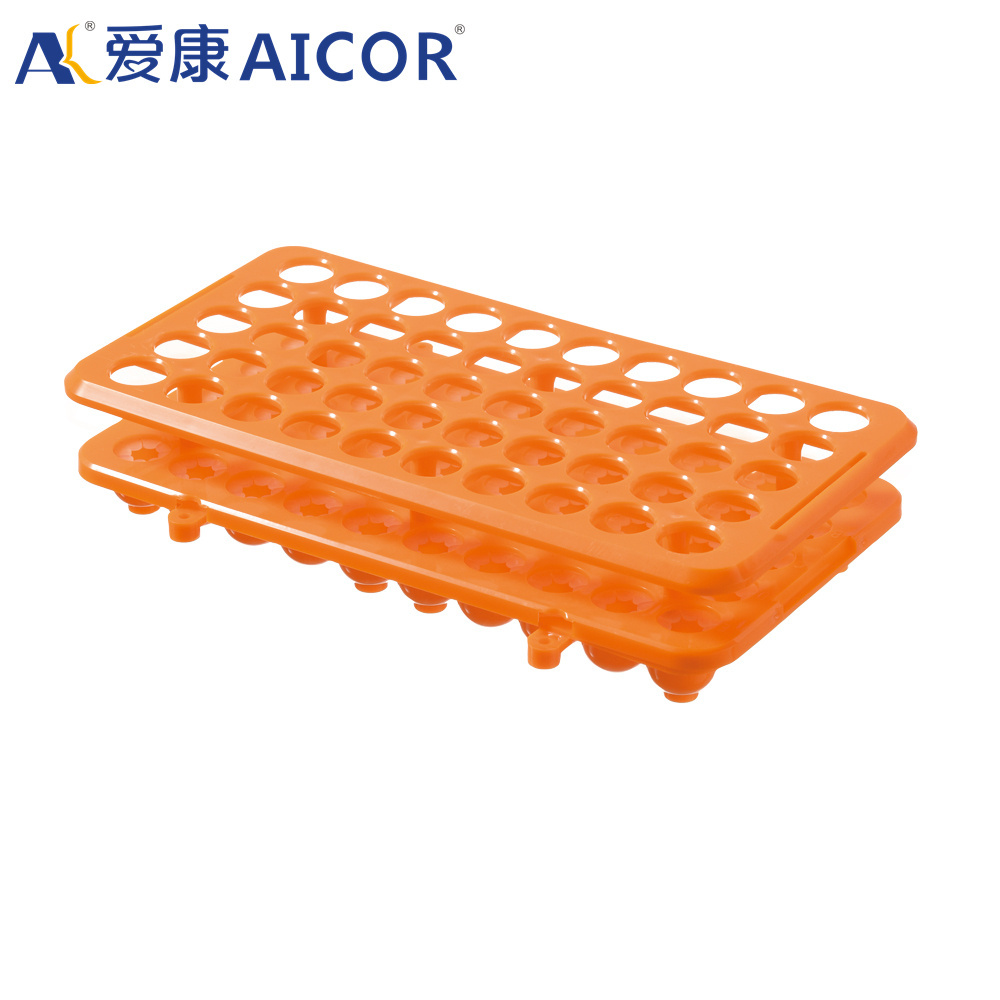 Laboratory Multipurpose Orange 50-Well Test Tube Rack 50 Holes Plastic centrifuge tube rack Test Tube Holders