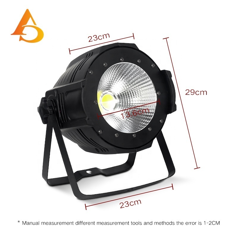 Wedding party event lighting 100w cob led par light dmx512 cold warm white cob led par light