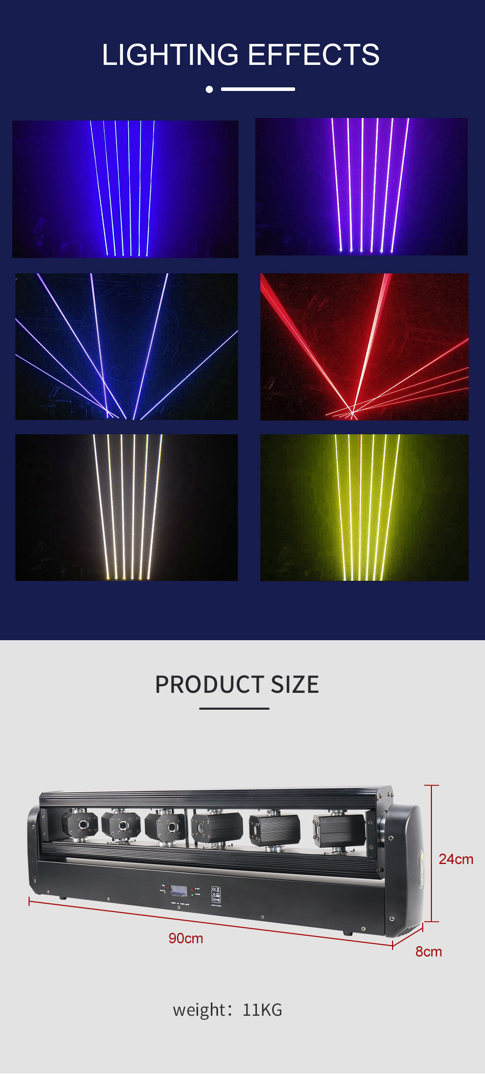 6 Eye rgb laser light led dj laser stage lighting led moving head laser light