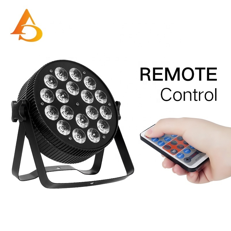 Remote Control Flat Par 18pcs 12W 15W 18W Led Light For Stage DJ Club Disco Lighting Event Show