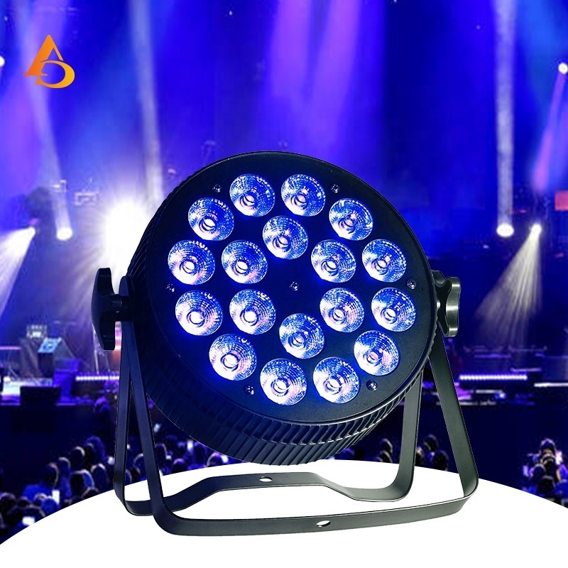 Remote Control Flat Par 18pcs 12W 15W 18W Led Light For Stage DJ Club Disco Lighting Event Show