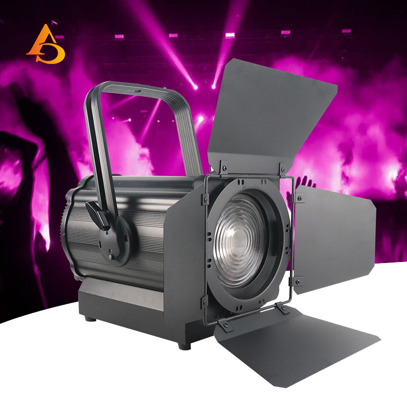 Factory wholesale new style led theatre light fresnel RGBWA UV fresnel 300W zoom spotlight