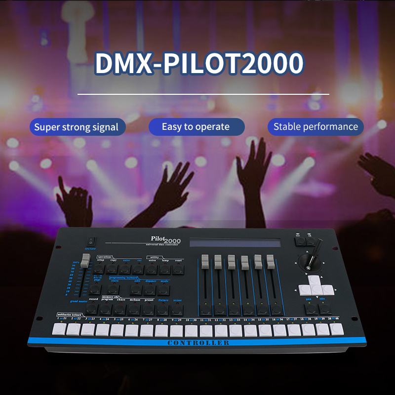 Professional lighting equipment pilot 2000 dmx controller can simultaneously control 6 channel lighting console