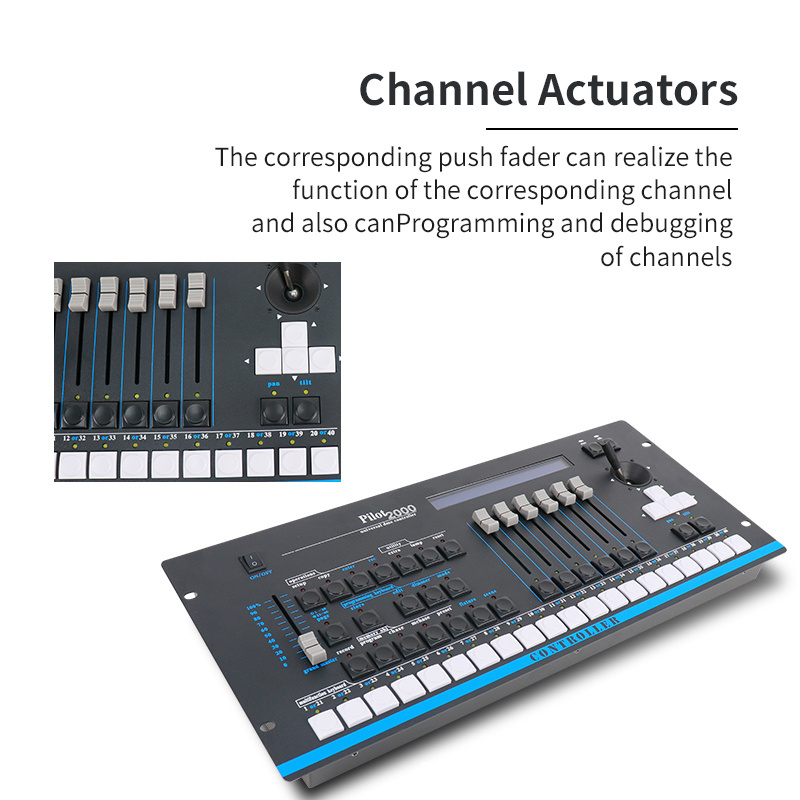 Professional lighting equipment pilot 2000 dmx controller can simultaneously control 6 channel lighting console