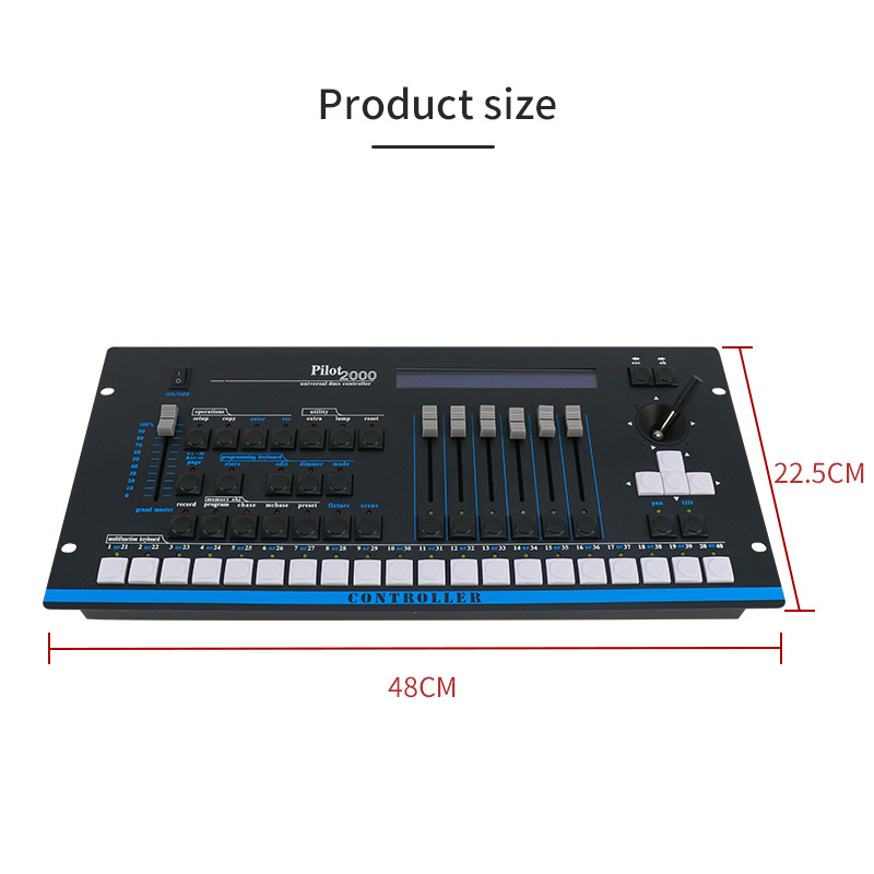 Professional lighting equipment pilot 2000 dmx controller can simultaneously control 6 channel lighting console