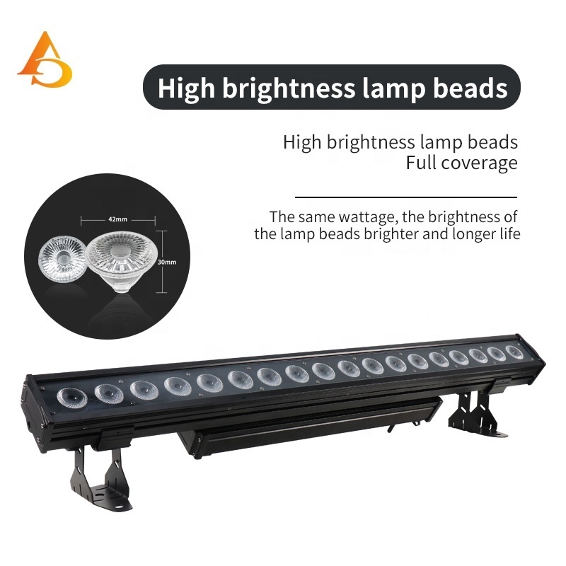 Led Wall Washer Stage Lights Disco Bar Nightclub Aluminum Black Housing Battery Leds Wall Washer Light