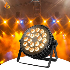 Full Color DMX Control 18x15w rgbwa Colorful Flat Par 18 in Led Stage Light