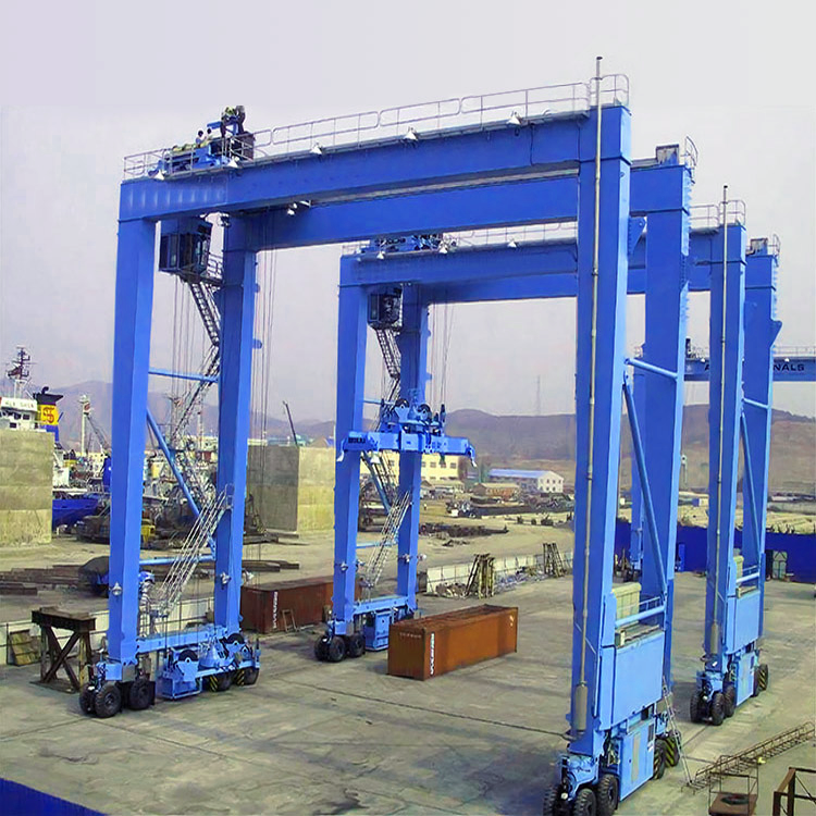 RTG rubber tyre container 40 ton 50 ton gantry crane for sale