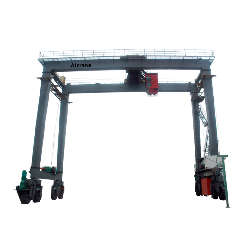 RTG rubber tyre container 40 ton 50 ton gantry crane for sale