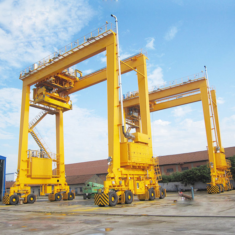 RTG rubber tyre container 40 ton 50 ton gantry crane for sale