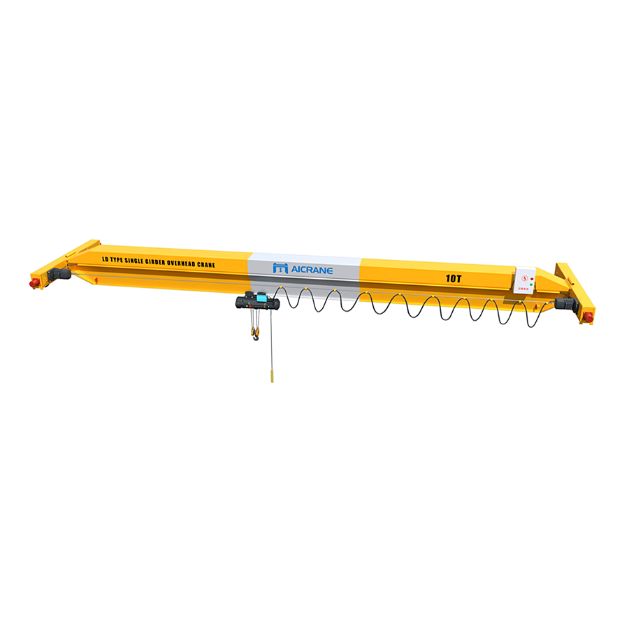 LD 10 Ton Single Girder Workshop Overhead Crane For Sale