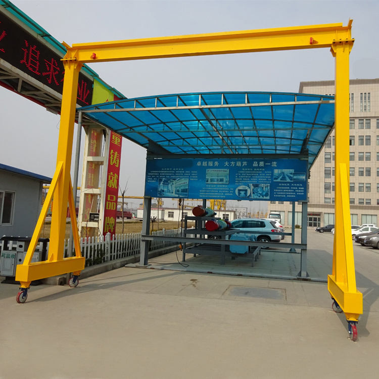 A-frame 5 ton mobile single beam gantry crane