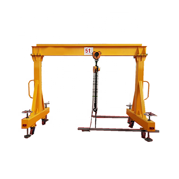 A-frame 5 ton mobile single beam gantry crane