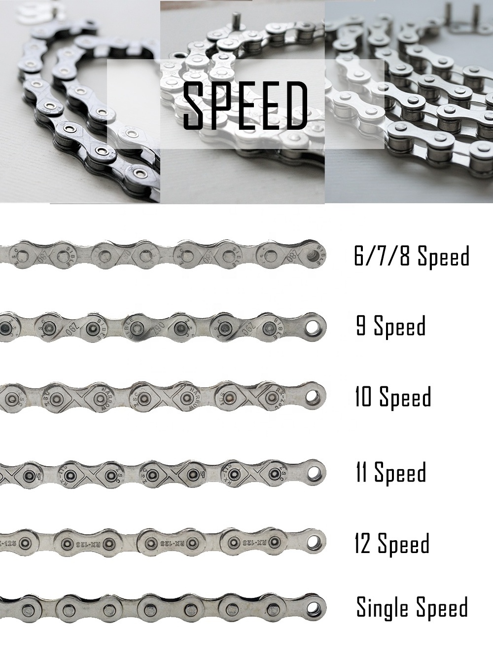 chain bicycle Mountain Road Bike Chain 11 Speed 116 Links Compatible For Campagnolo