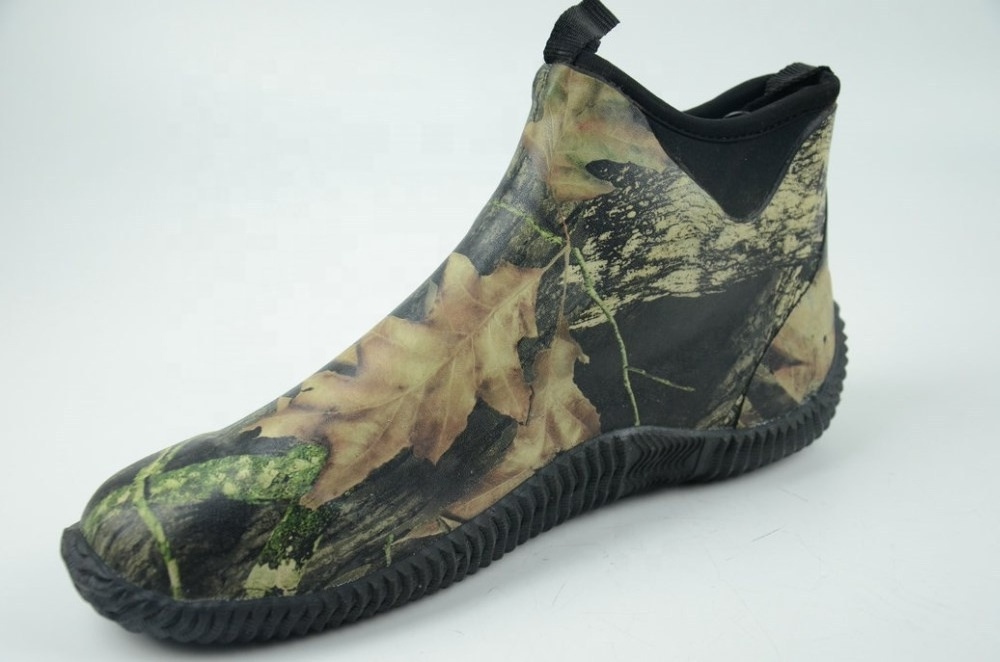 Manufacturer Rubber Outsole Camo Neoprene Men Rubber Fashion Rain Hunting Fishing Boots