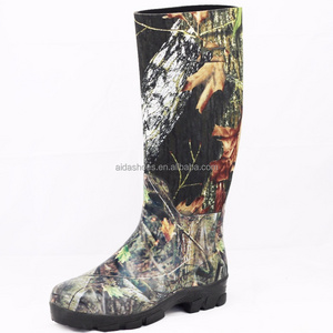 Manufacturer Rubber Outsole Camo Neoprene Men Rubber Fashion Rain Hunting Fishing Boots