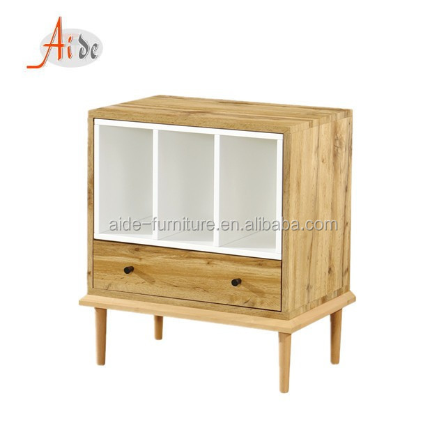 New Design Modern Antique Design Bookcase Book Storage Cabinet With Open Display Shelf and 1 Drawer For Living Room