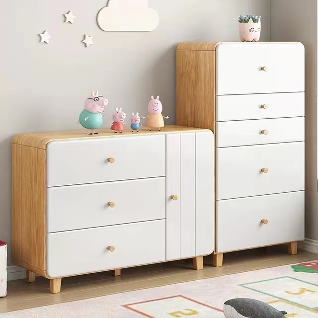 Factory Price Wooden Children Small Storage Cabinet Kindergarten Standing Wardrobes Baby Cupboard