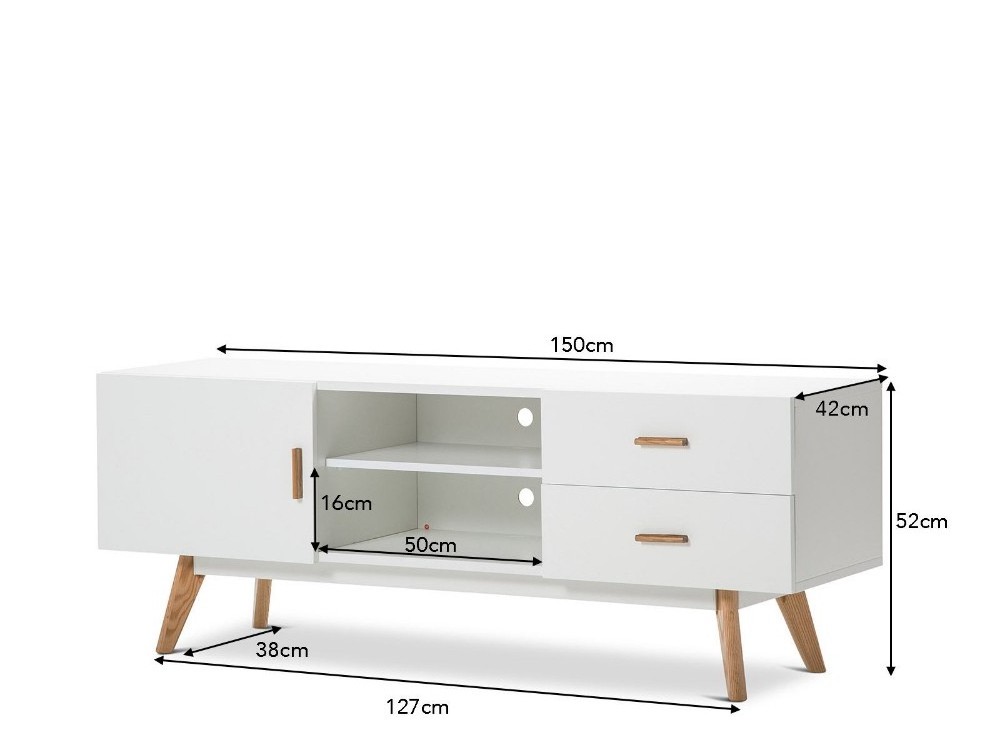 Wooden Bright White TV Stand TV Cabinet For Modern Classic Design Living Room Furniture