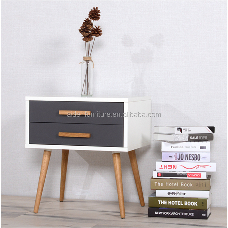 Nordic Design Wooden Modern Bedside Cupboard Bedside Table Nightstand Small Cabinet