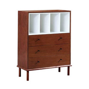 Classical Design Sale Book Shelf Large Bookcase With Open Display Shelves And Drawers and Solid Wood Legs For Living Room